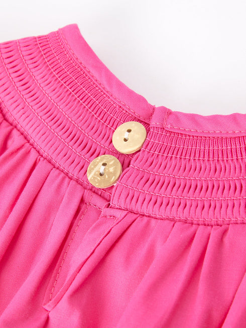 girls-bow-smocking-embroidery-hot-pink-romper Rylee Faith Designs - Sophia's Style-5